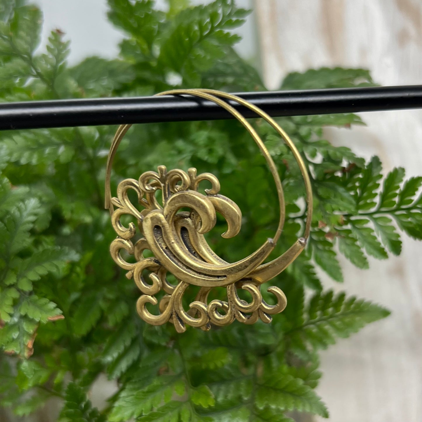 Boho Brass | Spiral Mandala Earrings (i)