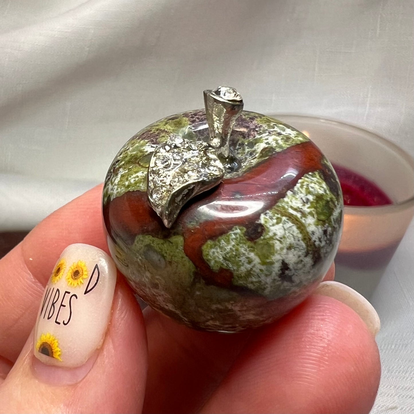 Dragonblood Jasper Crystal Apple