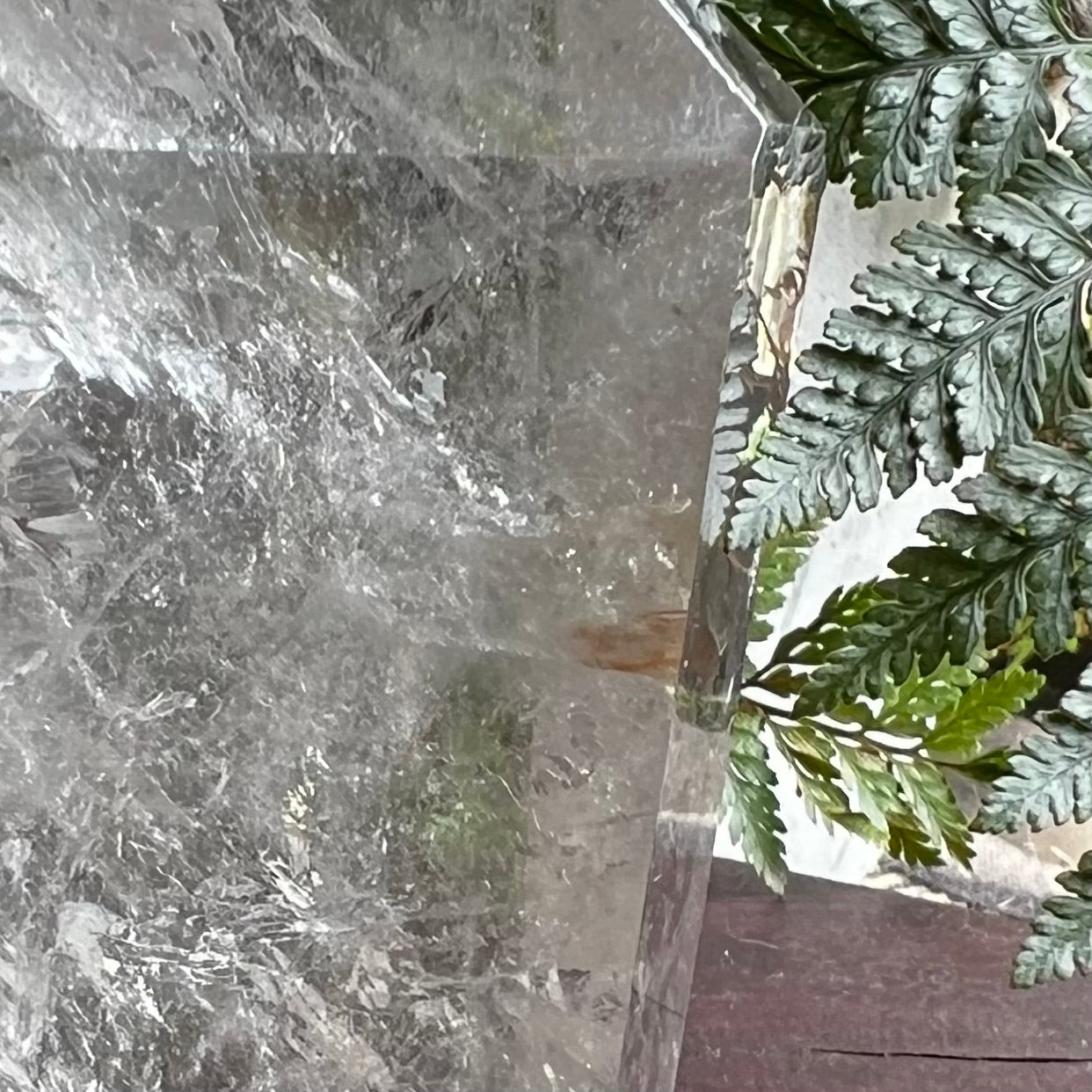 Chunky Polished Hyaline Quartz Point with Inclusions | Brazil | Chlorite, Rainbows & Penetrator