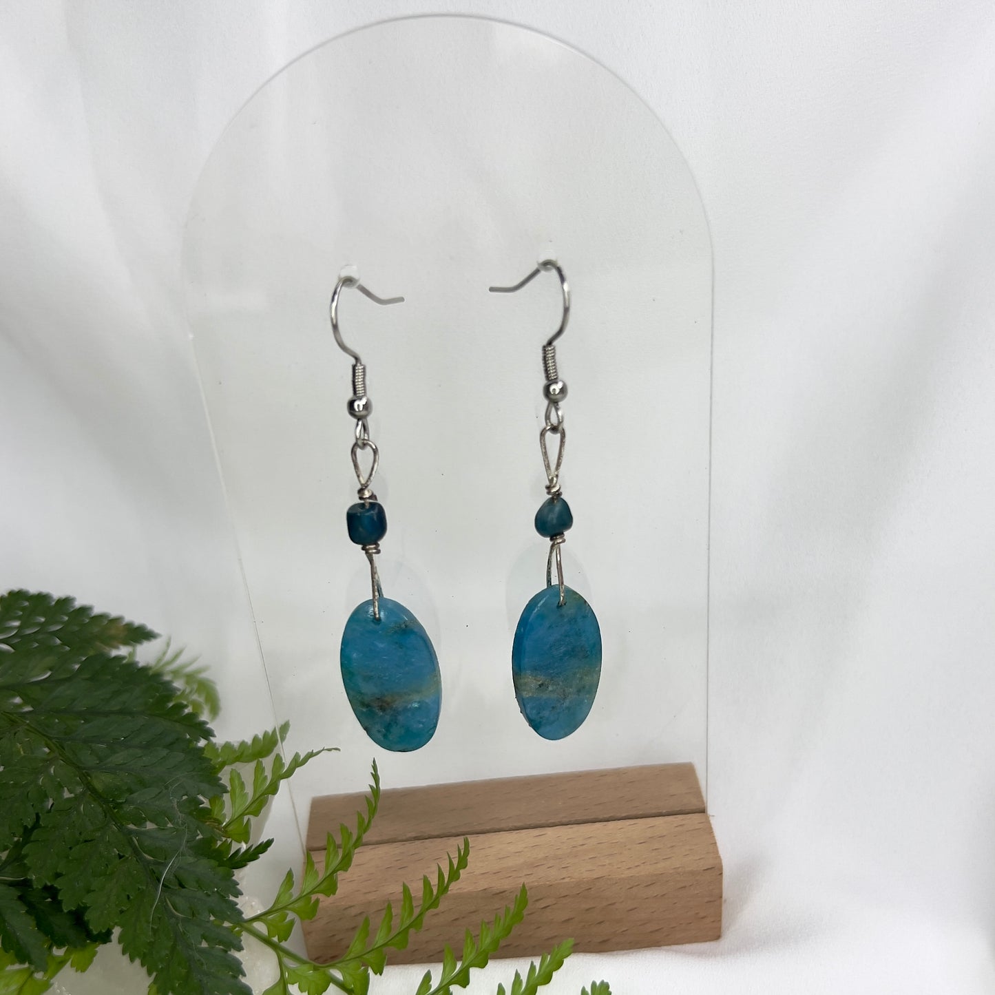 Blue Apatite Crystal Earrings: Motivation ∙ Clarity ∙ Personal Goal Pursuit