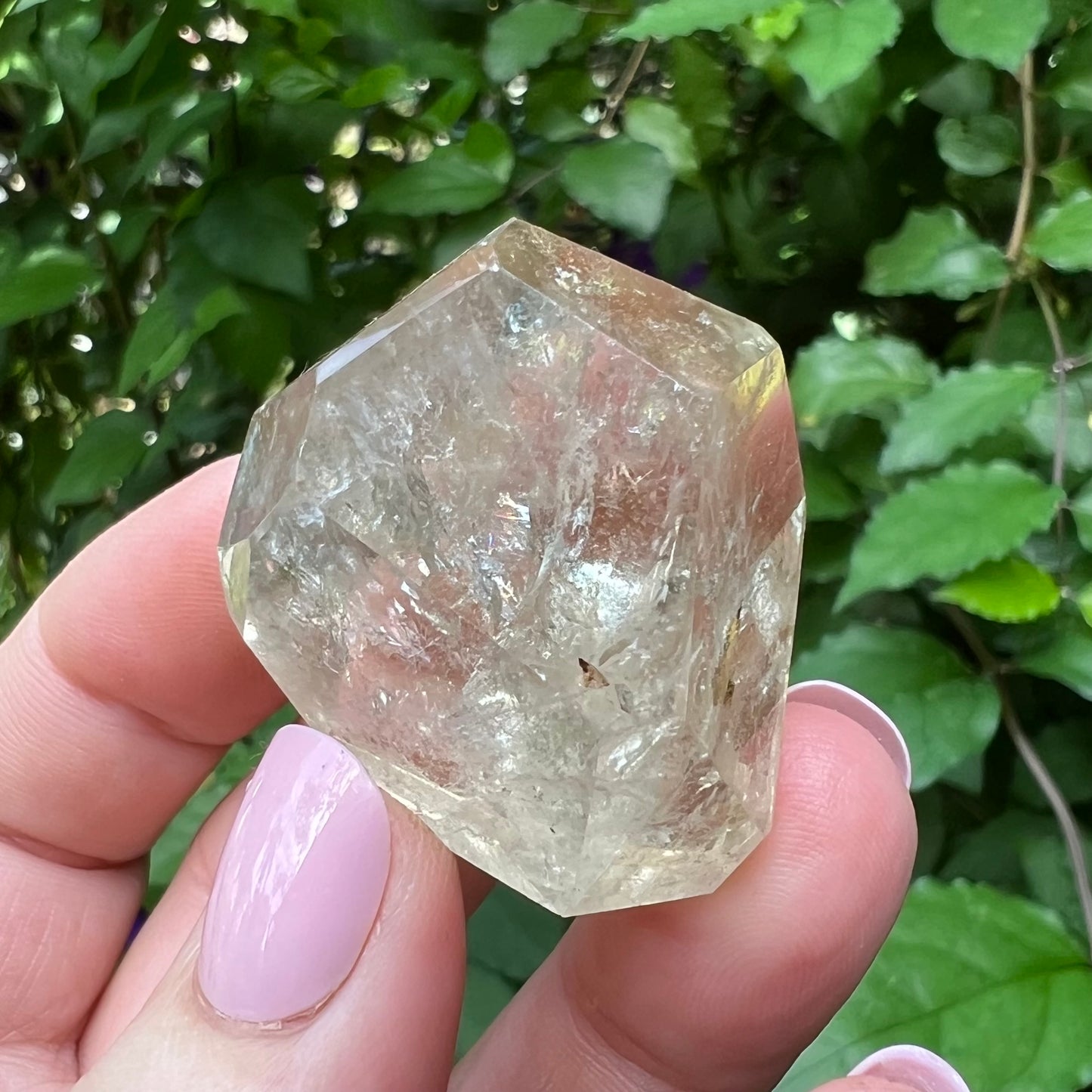 Natural Citrine Polished Freeform with Rainbows - Brazil   [BC1]