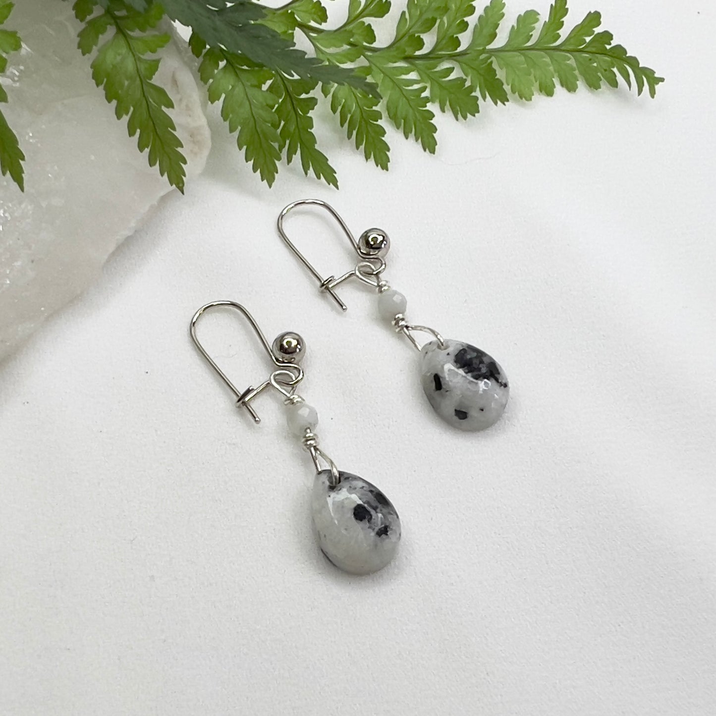 Tourmalinated Quartz & Achroite Crystal Earrings: Clarity ∙ Mental Clarity ∙ Alignment
