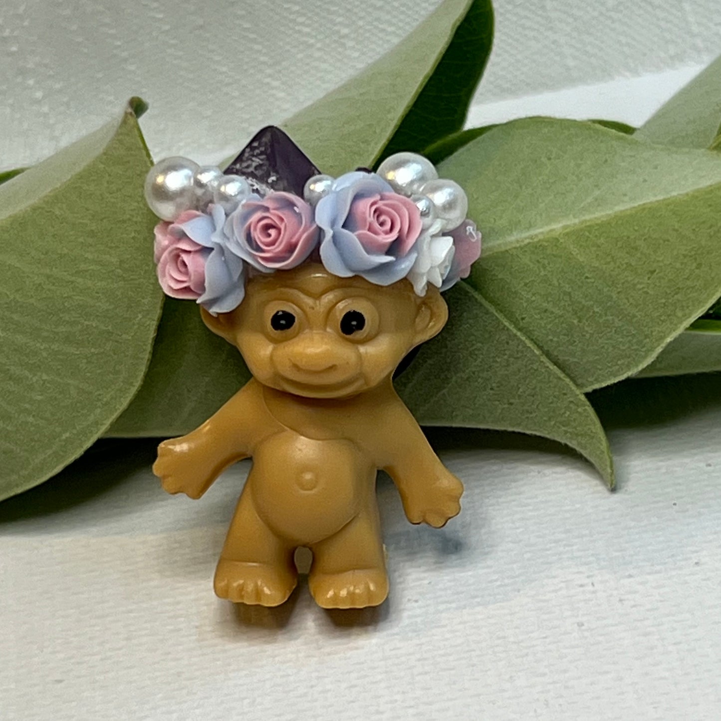 Amethyst Gnome Magnet with Flower Crown