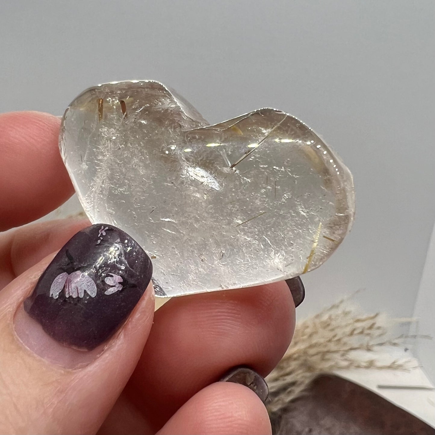 Golden Rutile Quartz Heart Freeform (Brazil) (c)