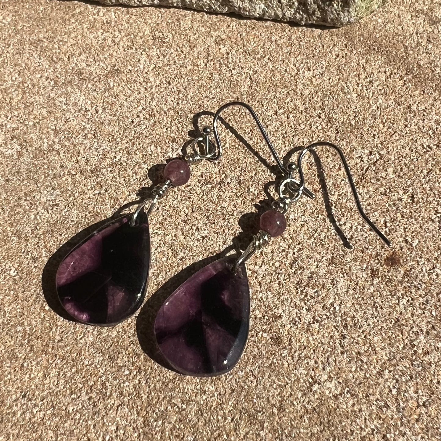 Trapiche Amethyst Silver Earrings: Spiritual Awareness ∙ Intuition ∙ Connection