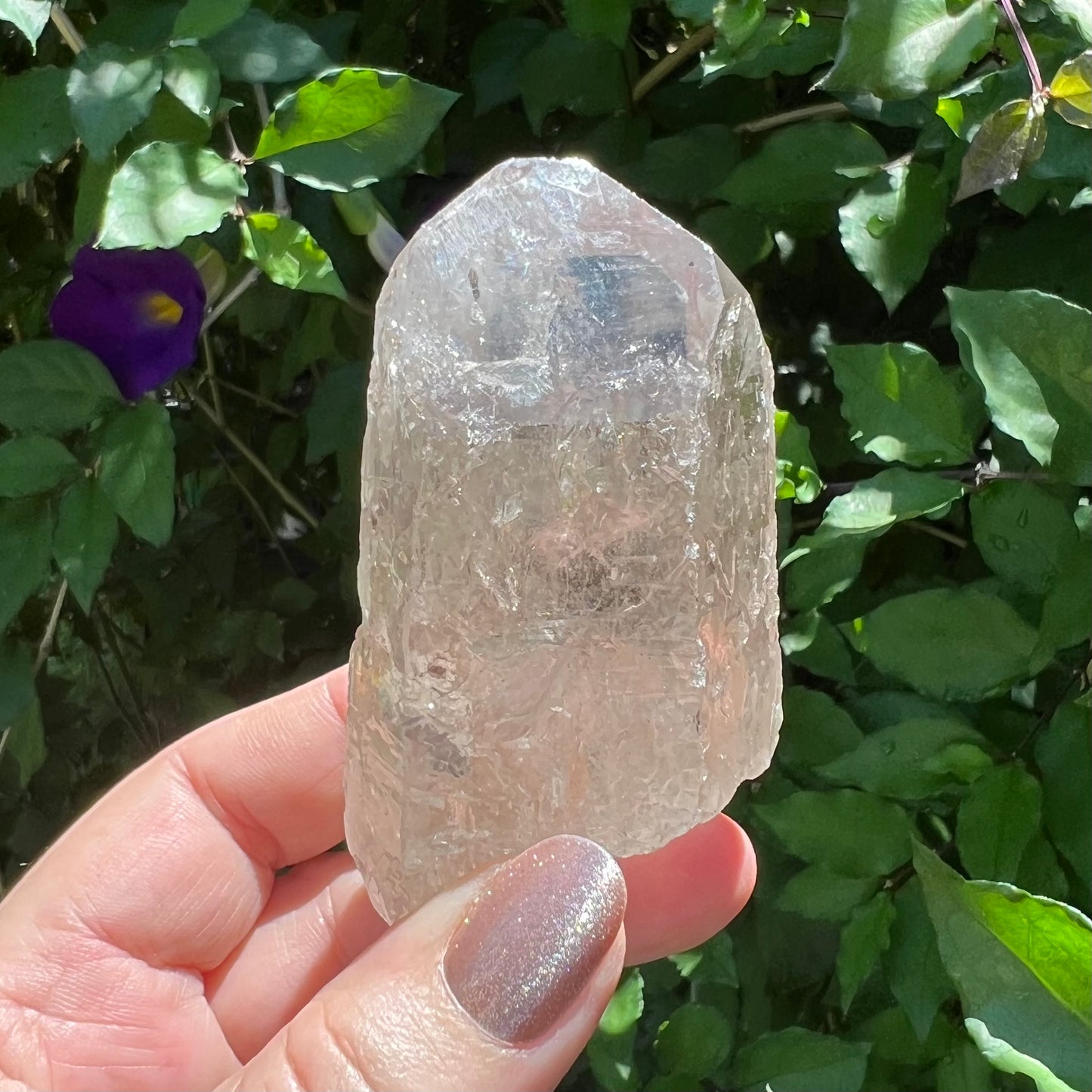 Smoky Quartz Point - Brazil - 9-sided face | Glyphs | Closure of Spiritual/Emotional Journeys | Compassion & Altruism