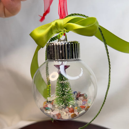 Christmas Bauble - Mixed Crystal Chips