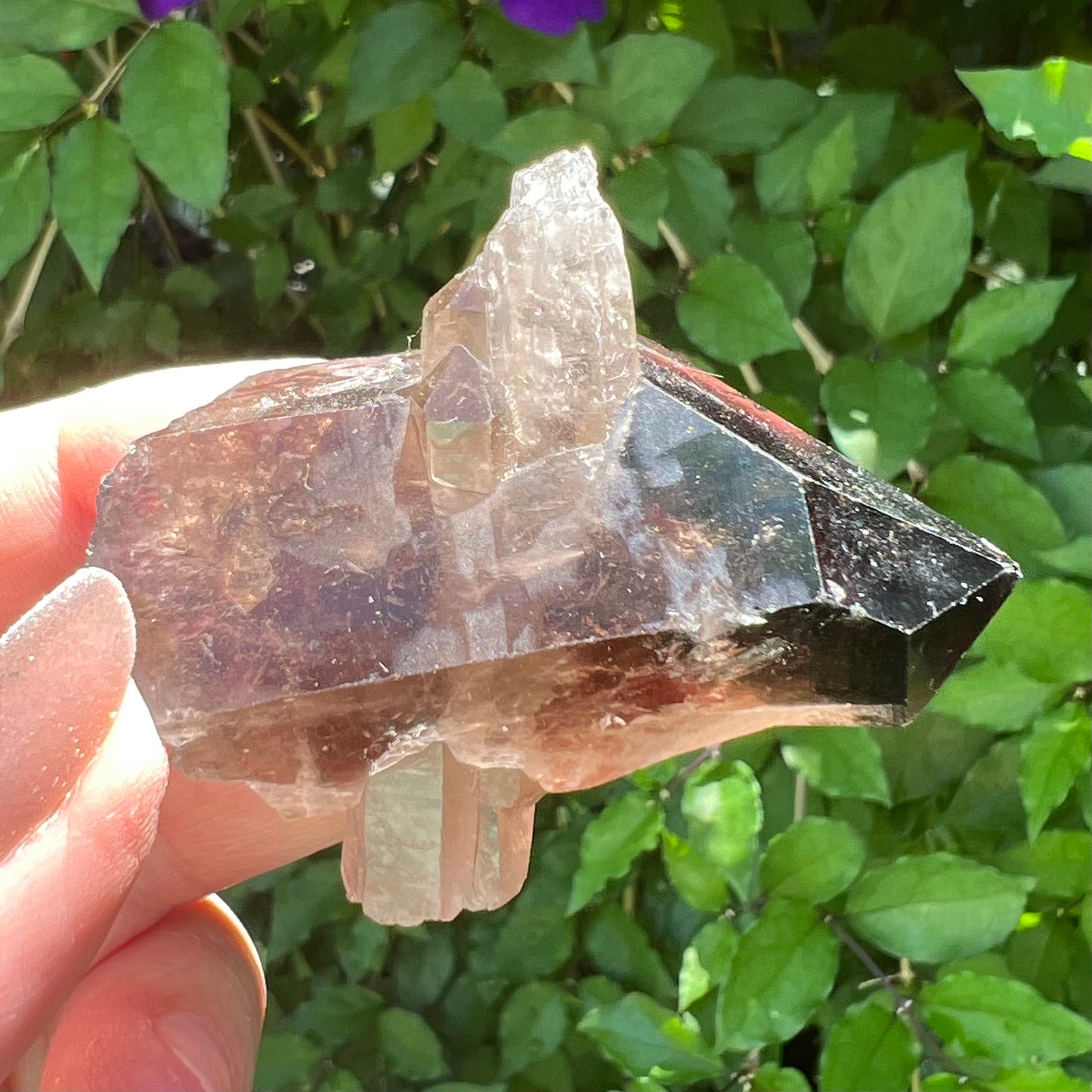 Manifestation Quartz | Smoky Quartz Point with complete Penetrator | Inner Child Quartz