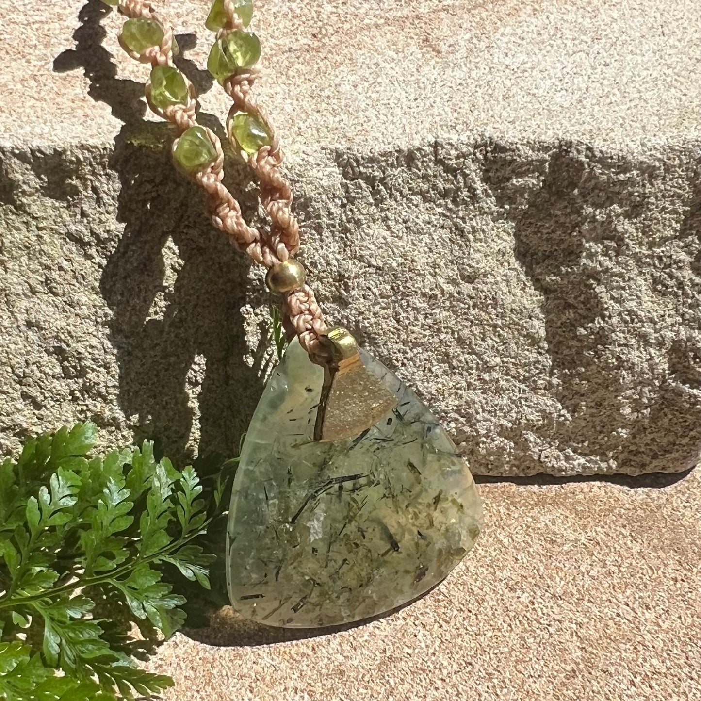 Prehnite and Peridot Necklace