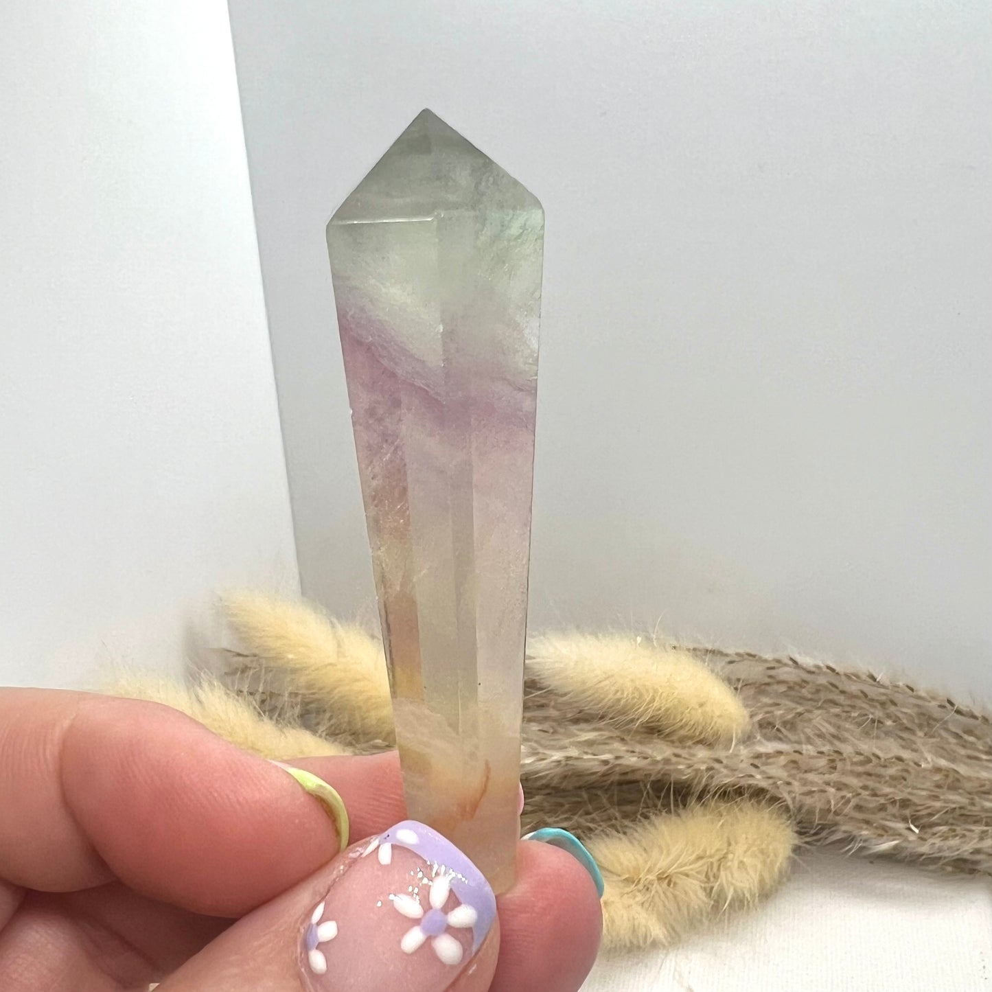 Candy Rainbow Fluorite Wand (vi)