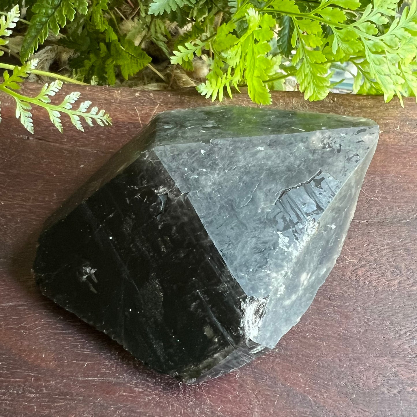 Morion Smoky Quartz Point | China | Large Black Quartz portion