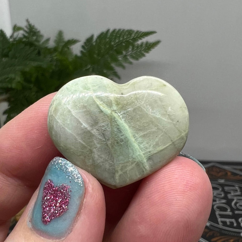 Garnierite Heart Carving