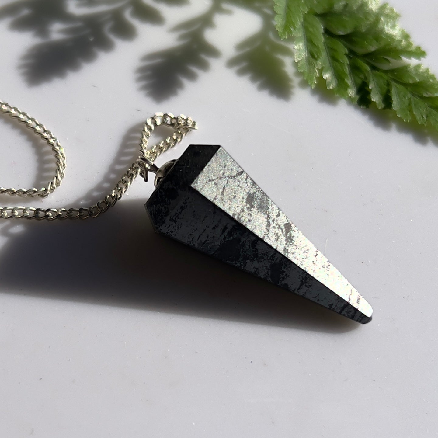 Silvery toned Pyrite Pendulum