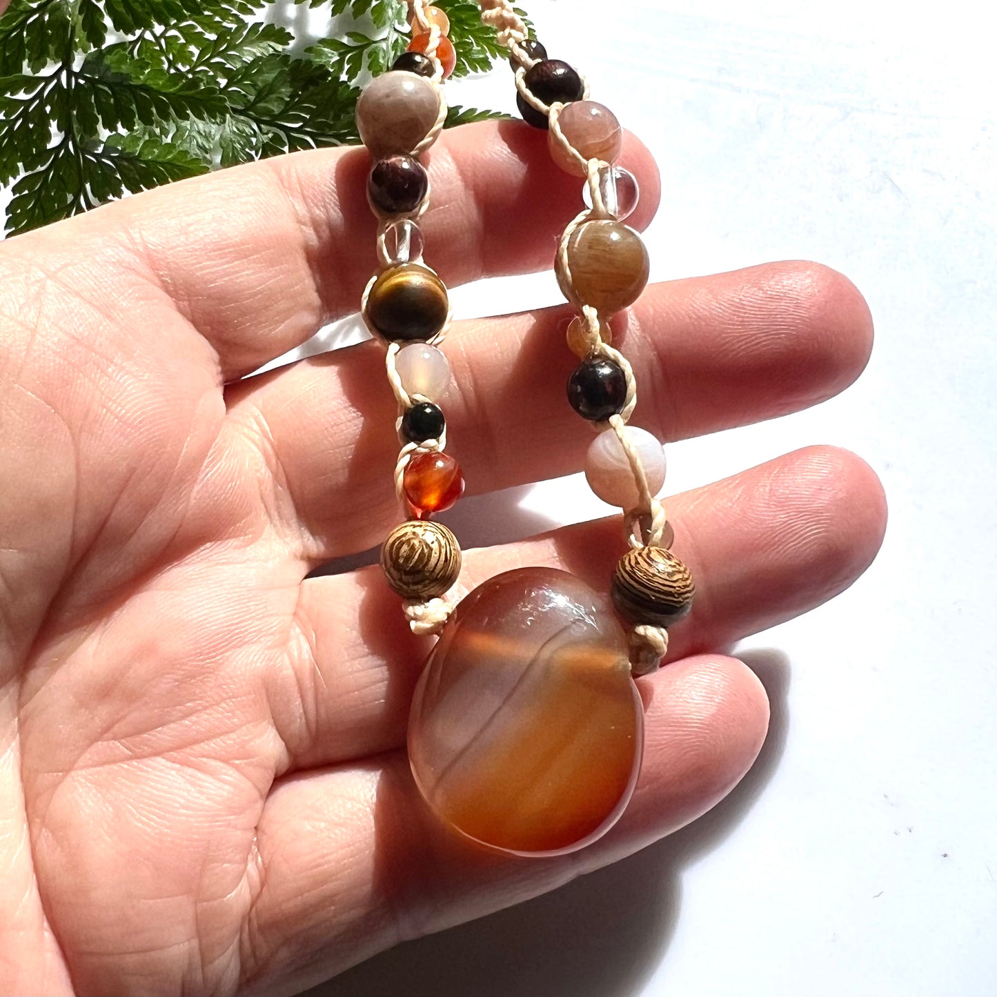 Carnelian & Sacral Eclectic Energy Macrame l Talisman