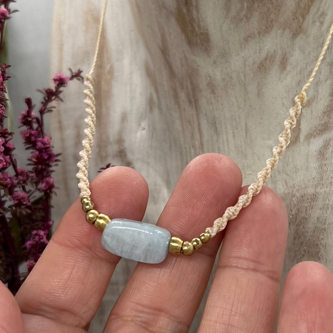‘Cliodnah’ Petite Aquamarine Necklace