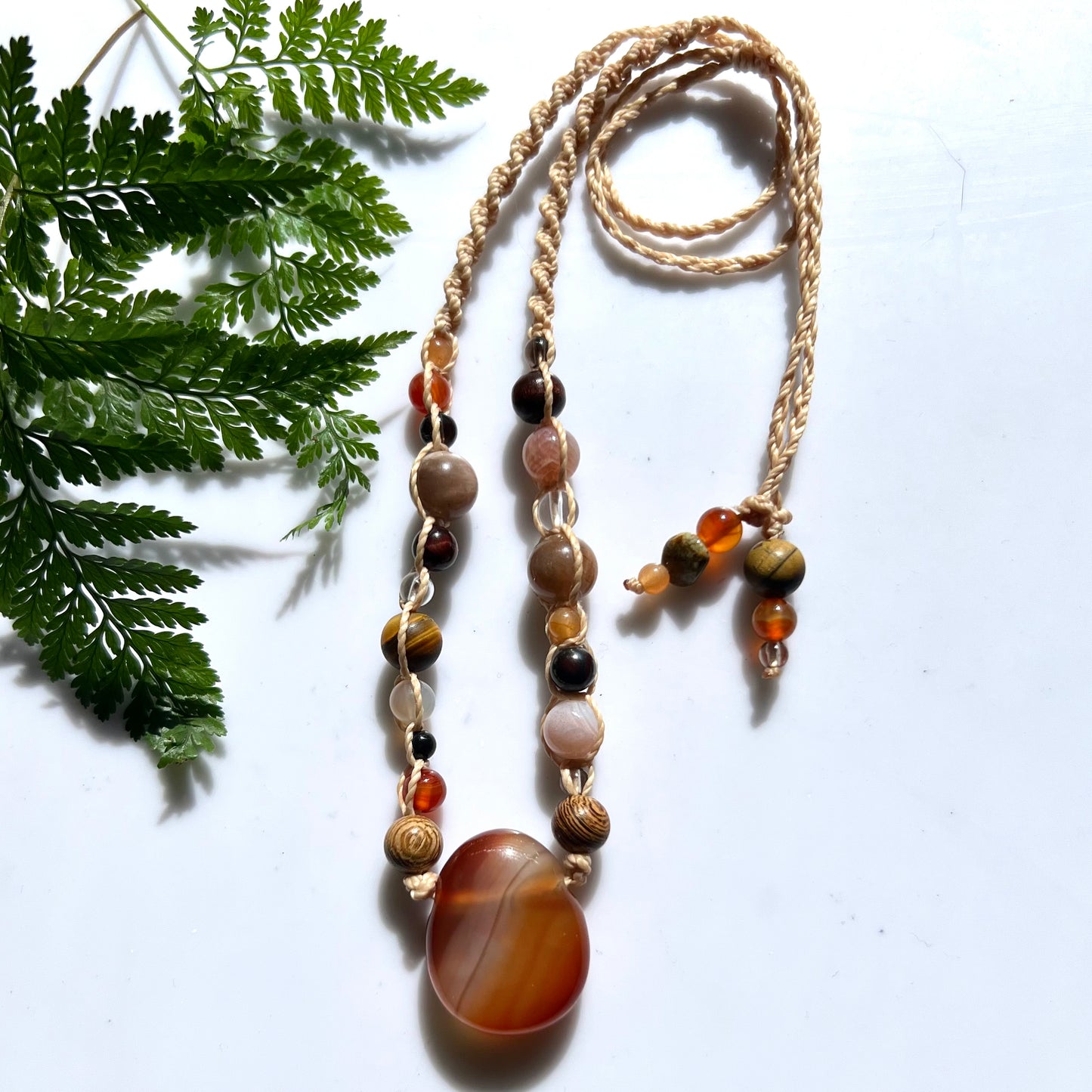 Carnelian & Sacral Eclectic Energy Macrame l Talisman