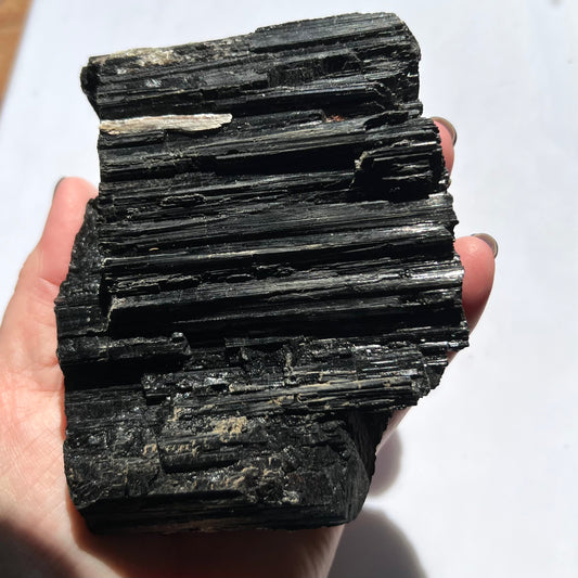 Black Tourmaline Rough Specimen (Extra large - 660 grams)