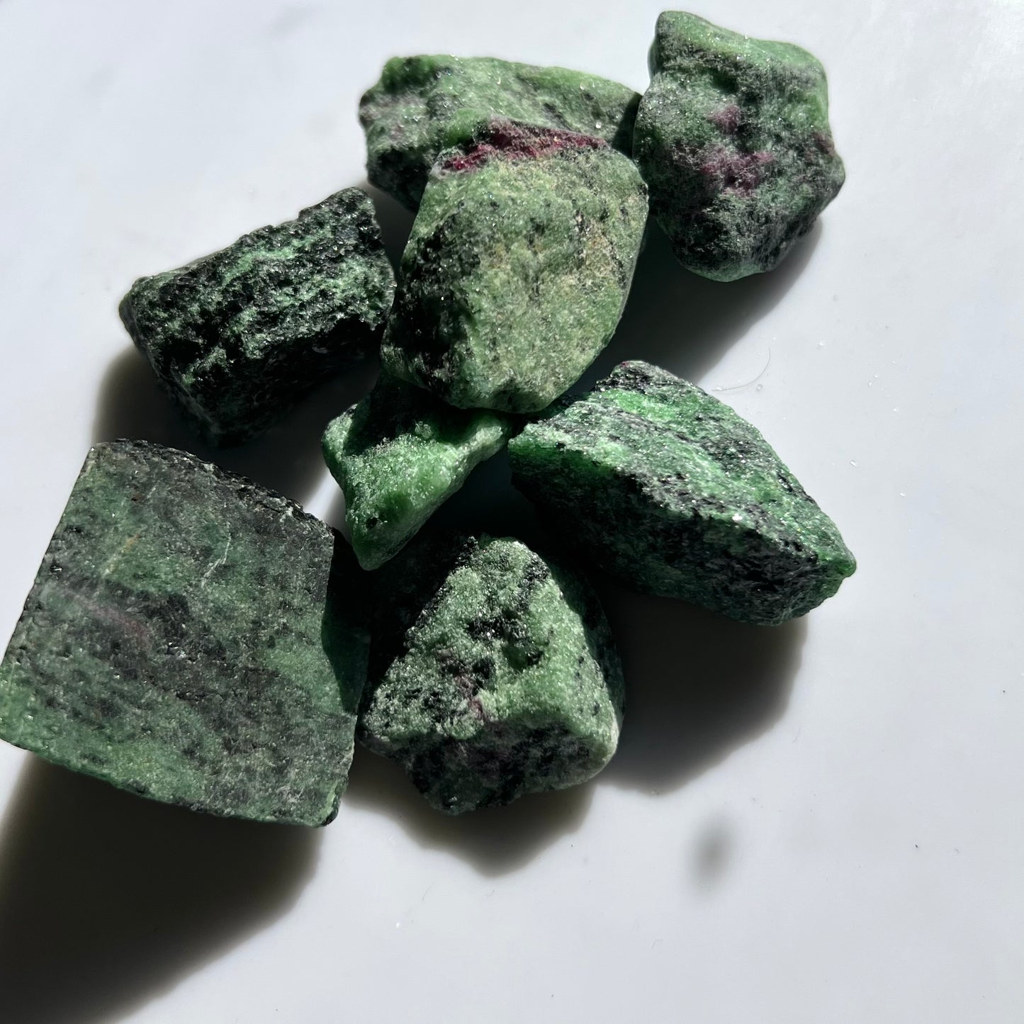 Ruby in Zoisite Rough Chunks - UV Reactive