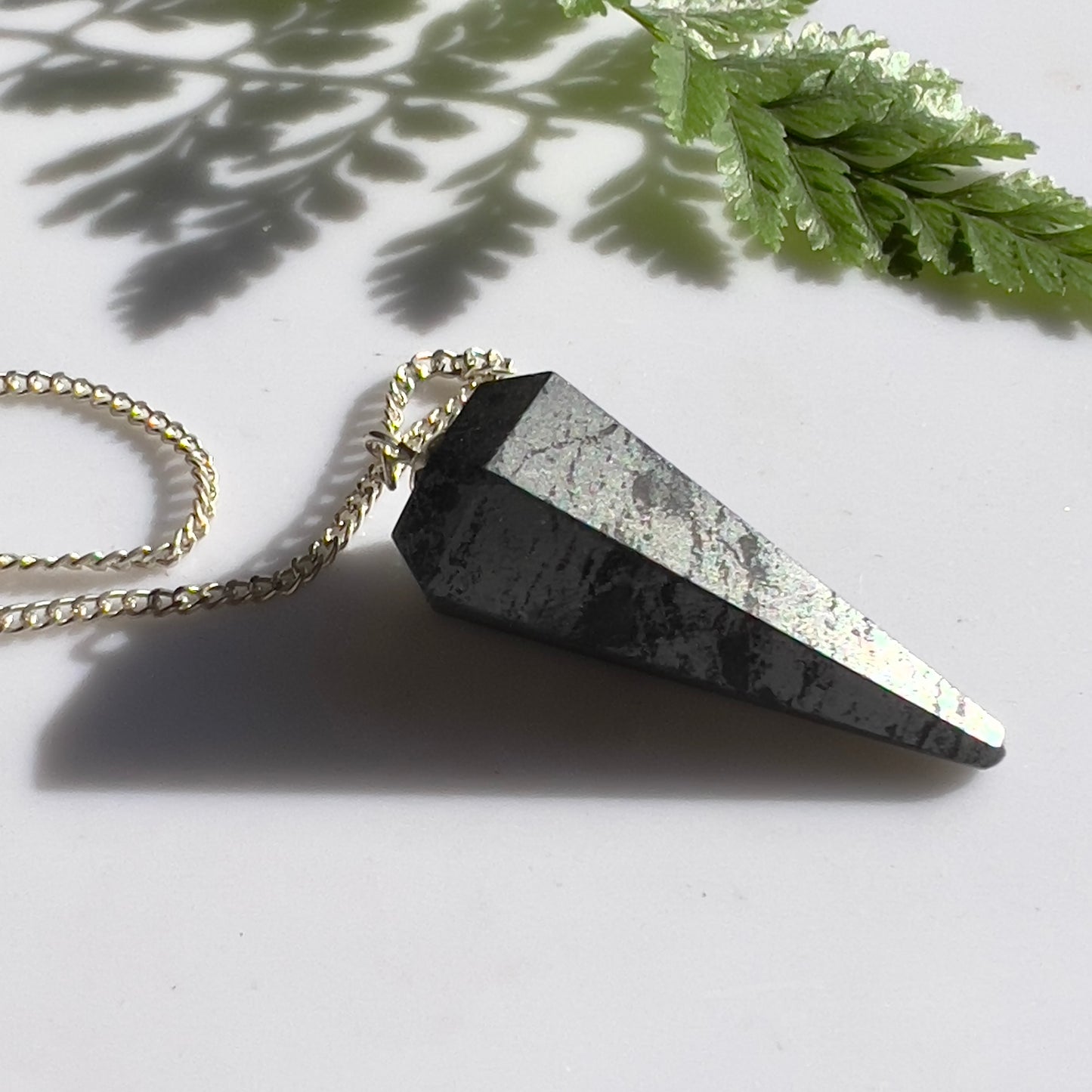 Silvery toned Pyrite Pendulum