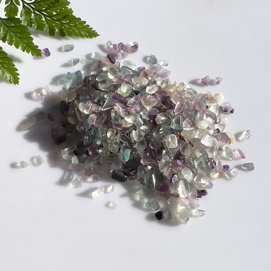 Rainbow Fluorite Crystal Chips (small & polished)