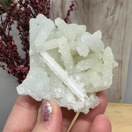 Prehnite after Laumontite Pseudomorph Mineral Specimen