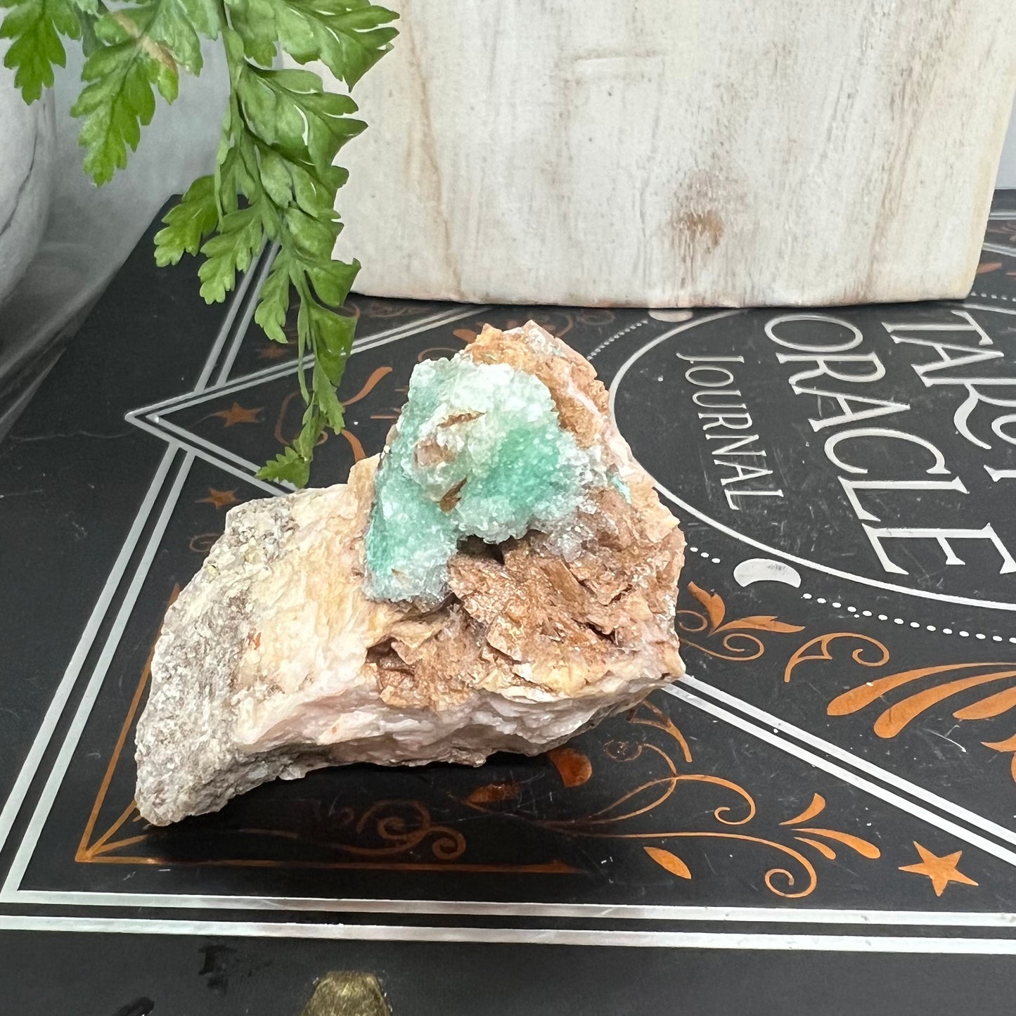 Rosasite on Dolomite Matrix - rough Mineral Specimen