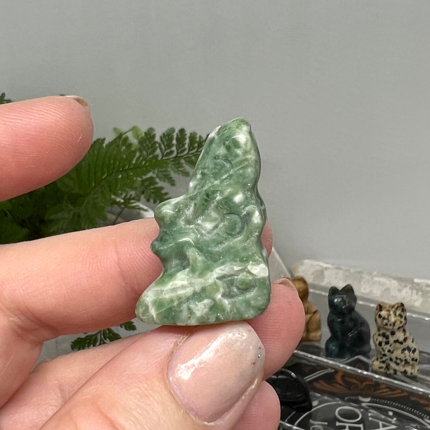 Tree Agate Fairy Carving