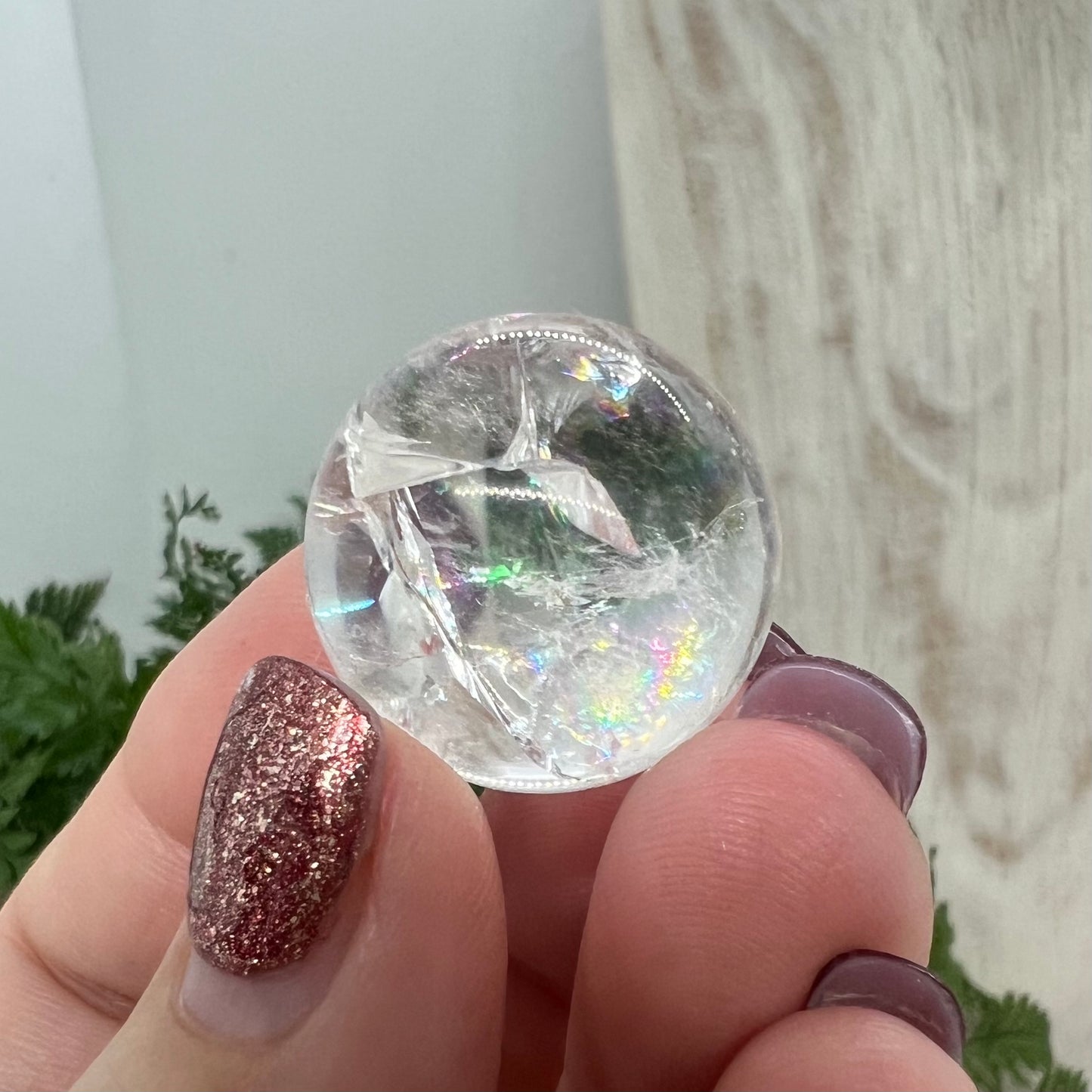 Rainbow Quartz Sphere - Small Crystal rainbow filled balls