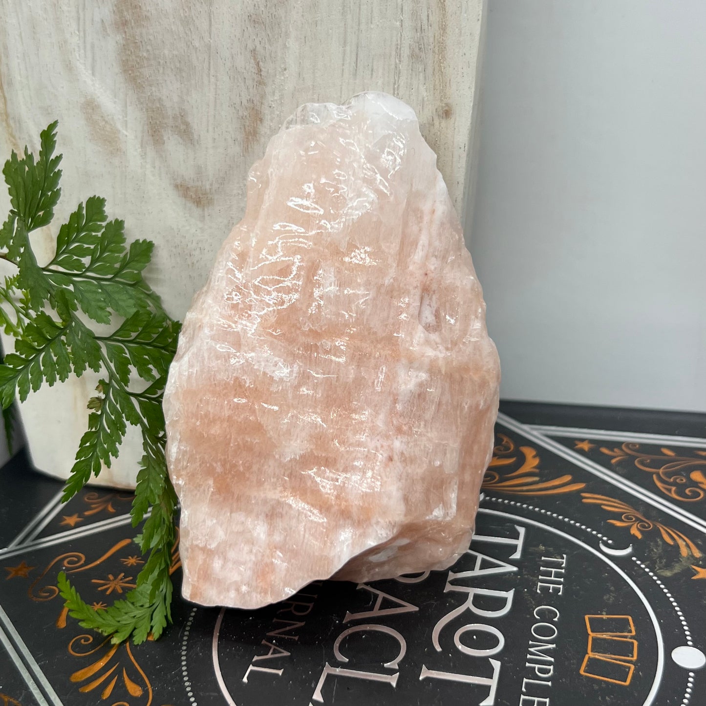 Pink Calcite - Large Rough Chunk of Pale Pink waxy Calcite