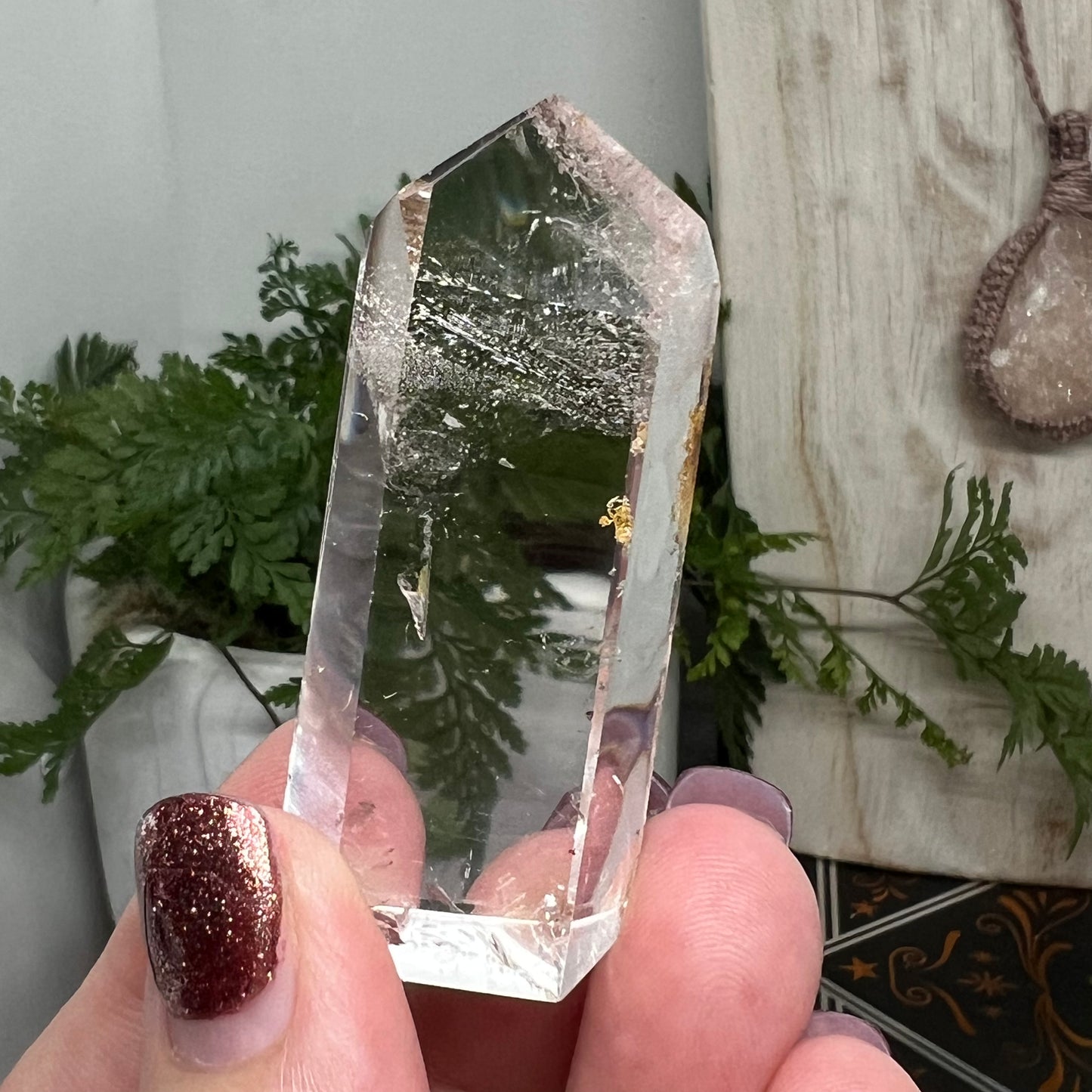 Clear Quartz Generator - Optical with Angel Wing & Inclusions (Madagascar)