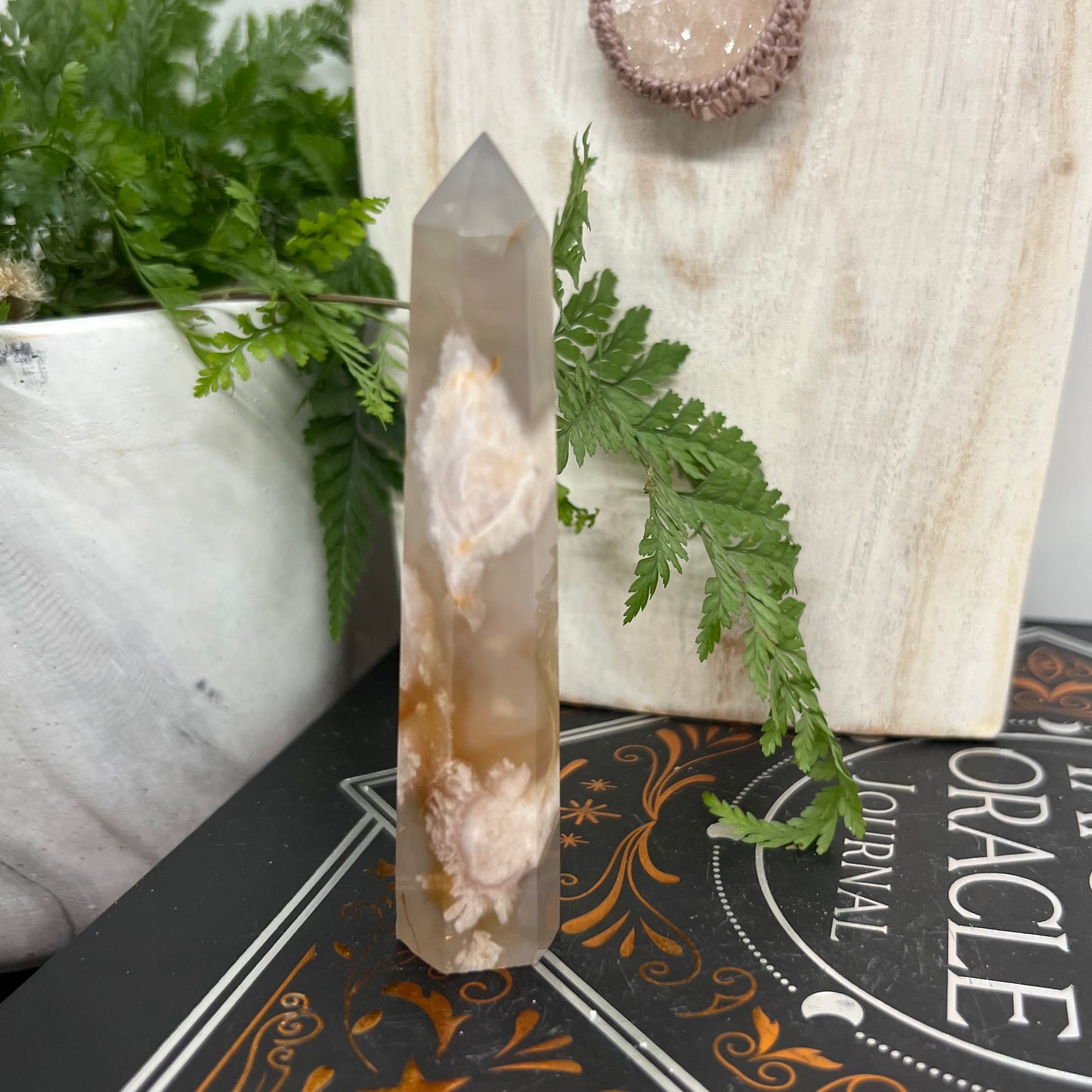 Flower Agate / Cherry Blossom Agate Tower - Small