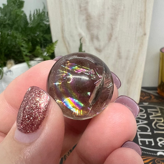 Smoky Quartz Rainbow Mini Spheres